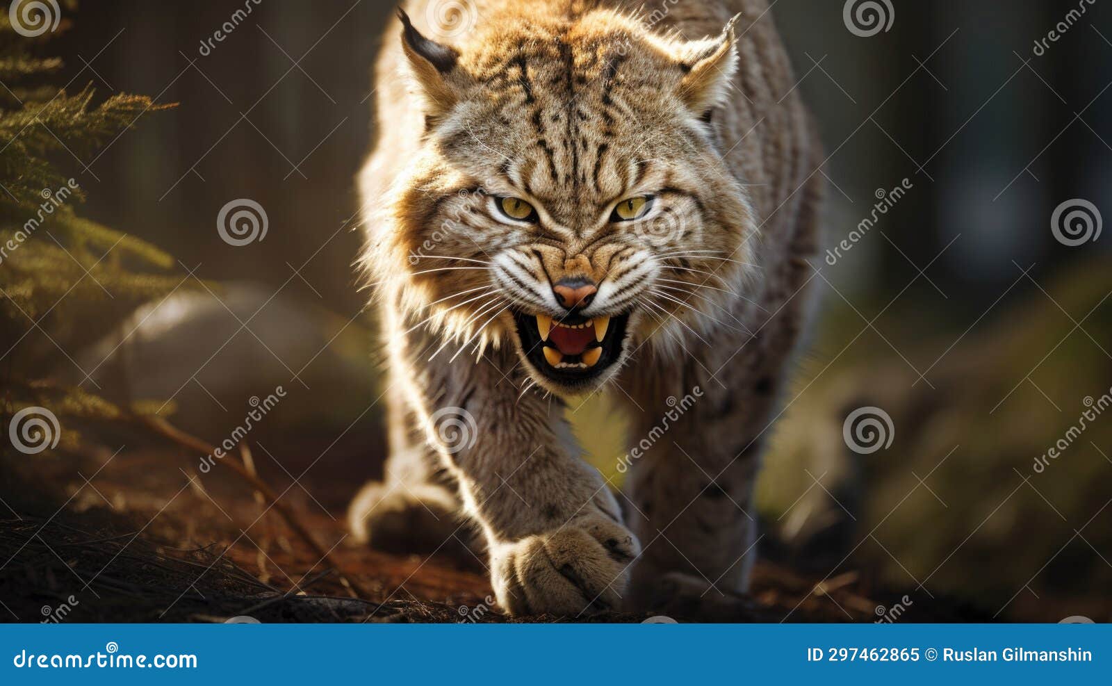 European Wildcats in Its Natural Environment Stock Image Image of