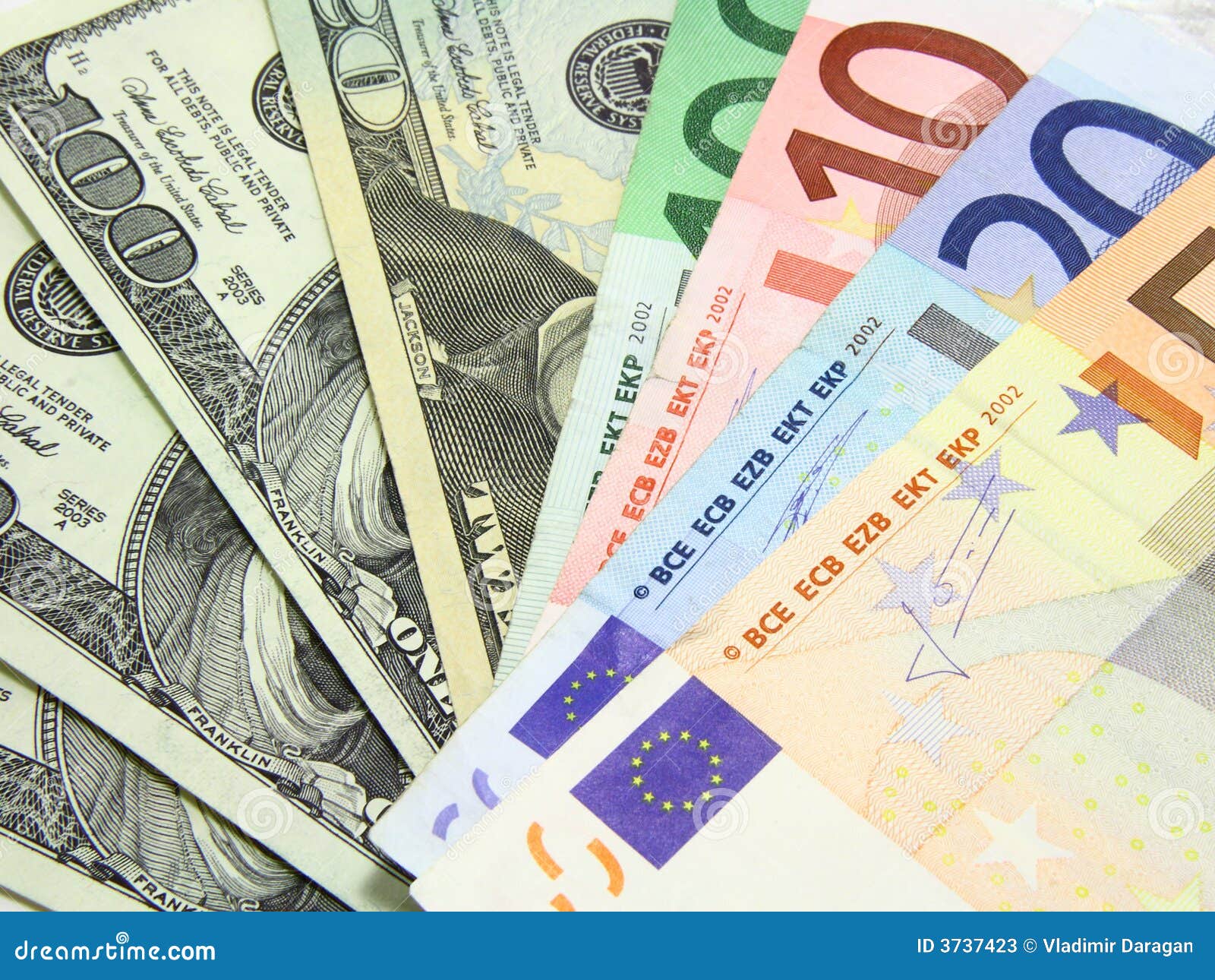 Euros and dollars stock image. Image of financial, global 3737423