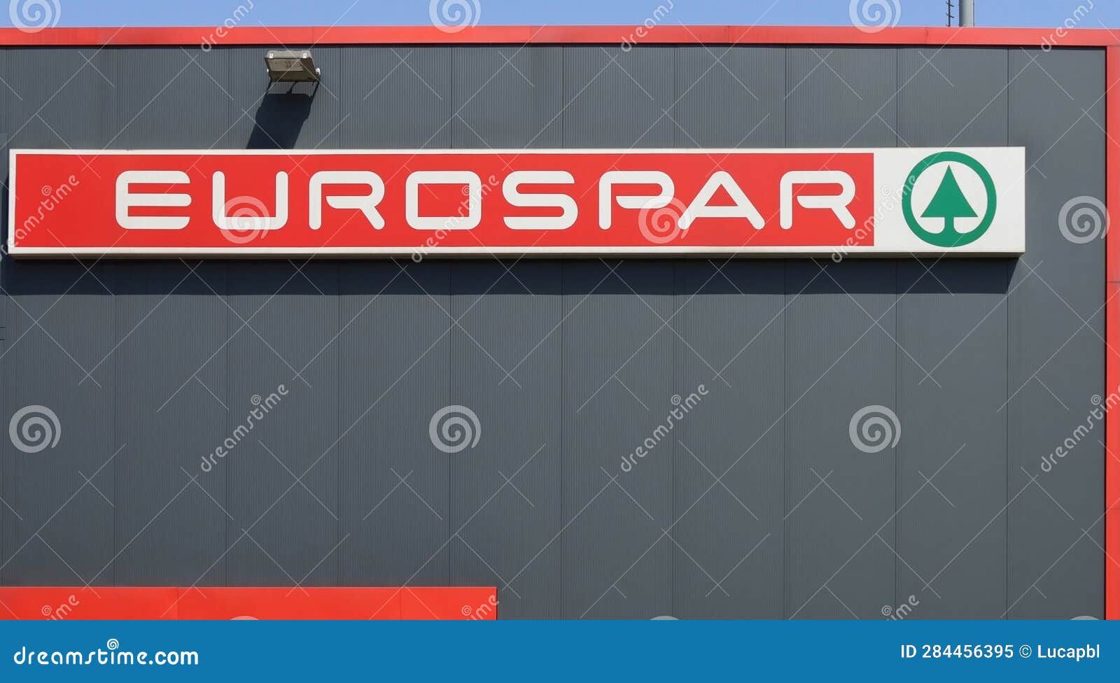 Eurospar Sign with Brand Name and Logo on the Store Facade. Editorial ...