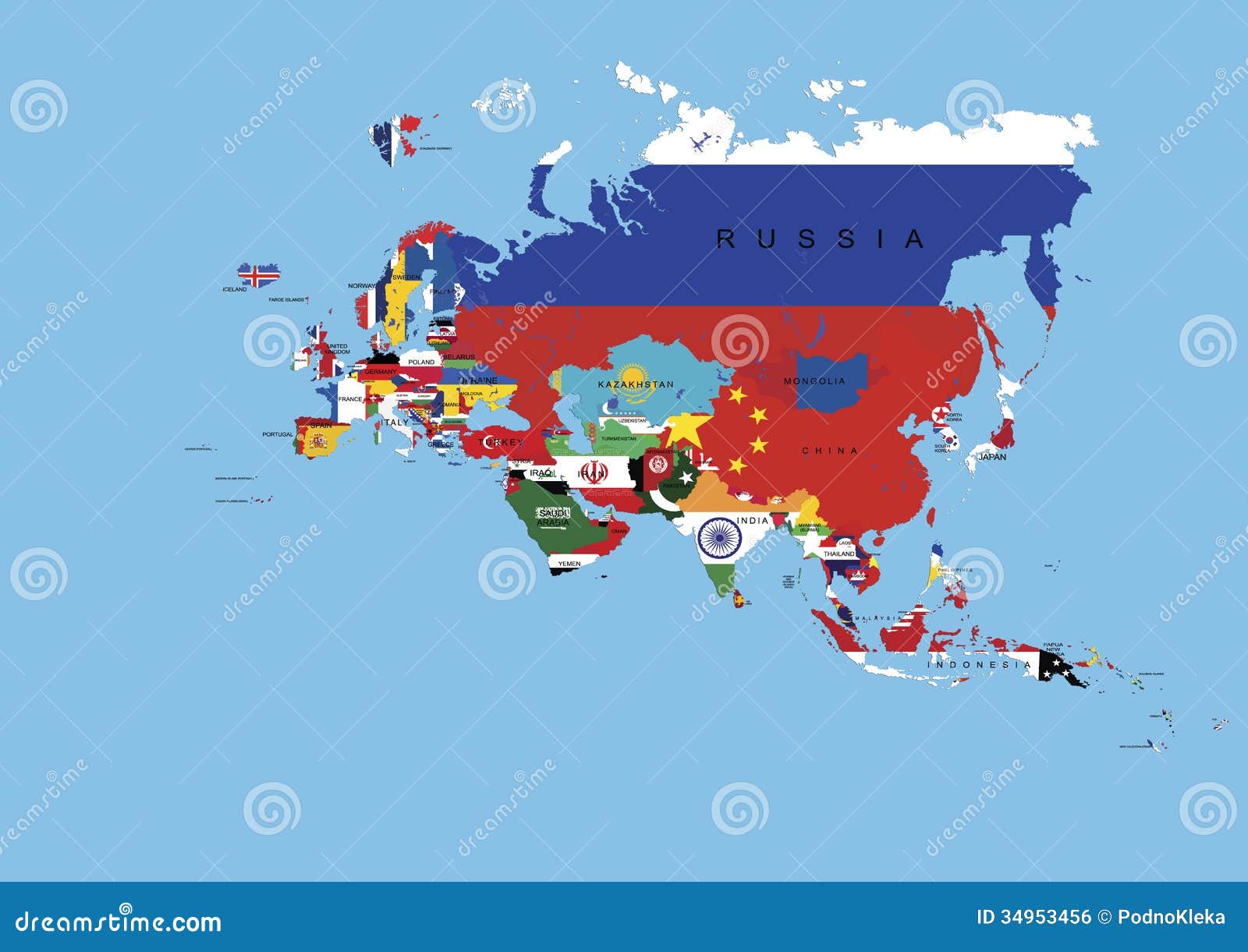 Europe Asia Map With Countries 