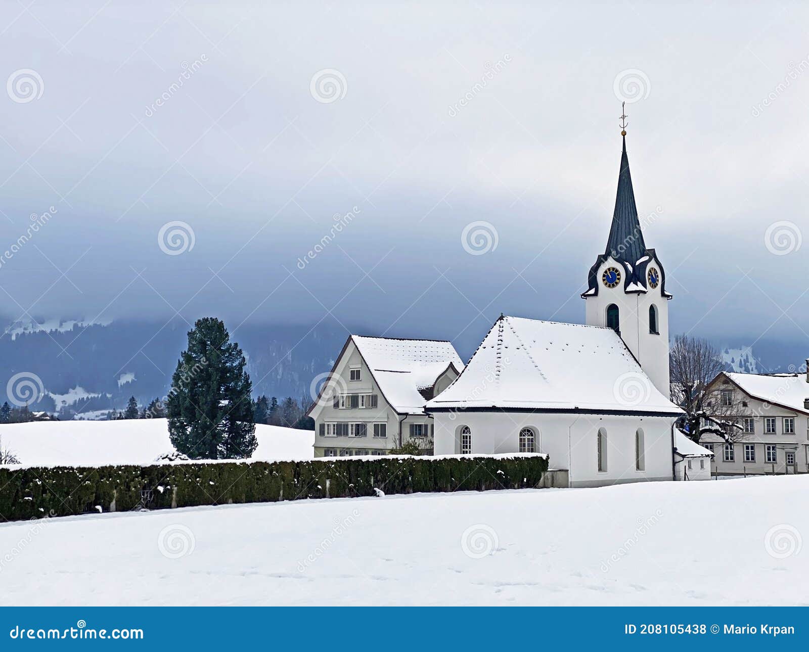 evangelical reformed church ennetbÃÂ¼hl or evangelisch-reformierte kirche ennetbuehl - canton of st. gallen, switzerland schweiz