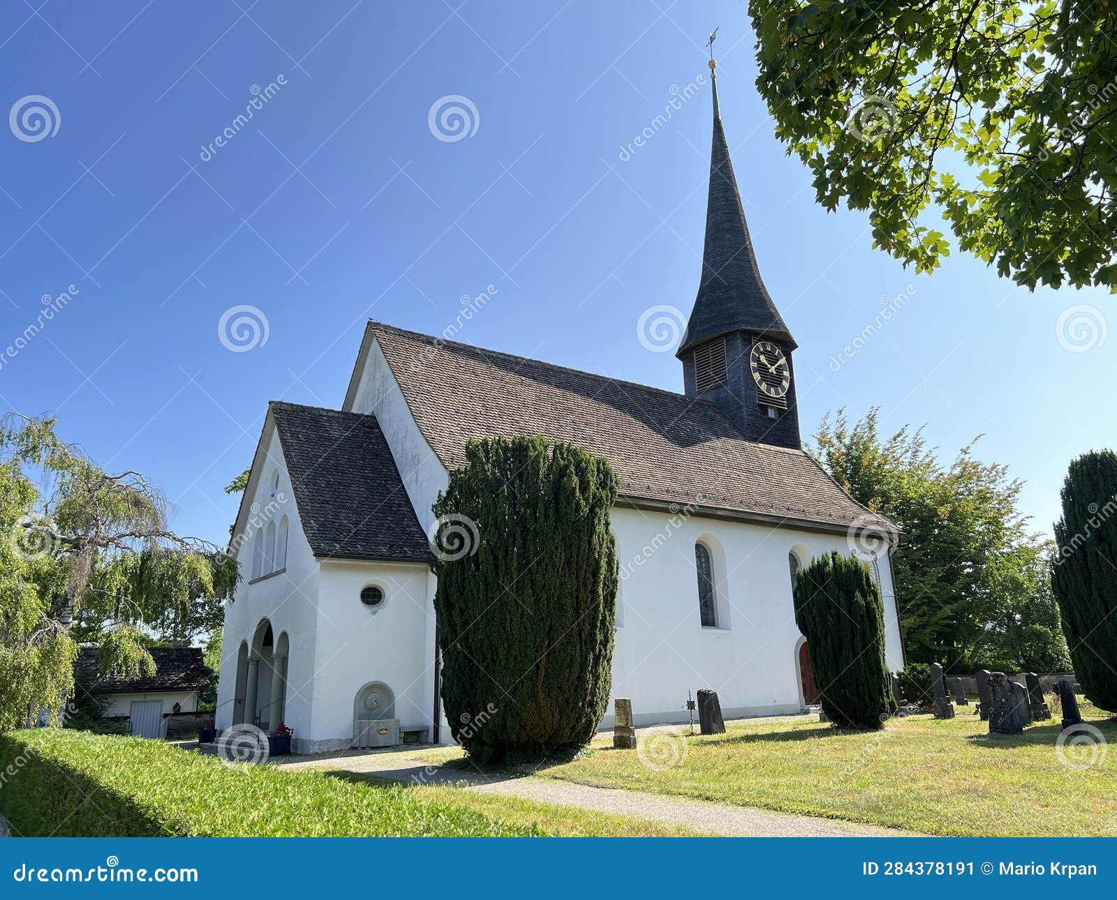 evangelical reformed church in unterdorf or evangelisch-reformierte kirche unterdorf - zurich or zuerich