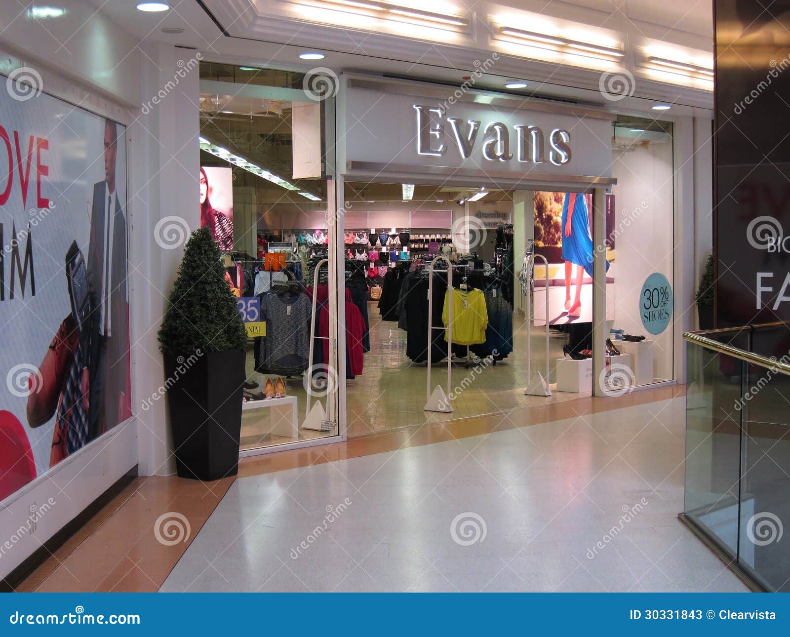 Evans Clothing Store. Editorial Stock Photo - Image: 30331843