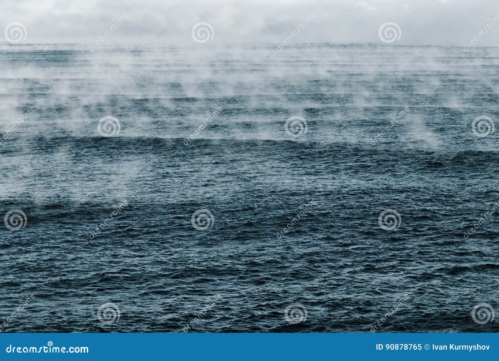 Evaporation of Barents Sea, Arctic Ocean. Stock Image Image of blue