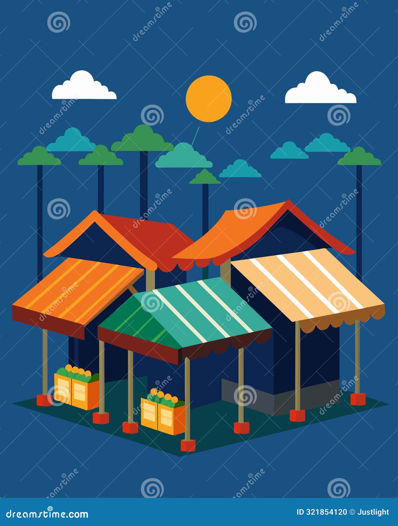 even on the cloudiest days the market remains brightly lit thanks to the efficient solar panel systems installed on each