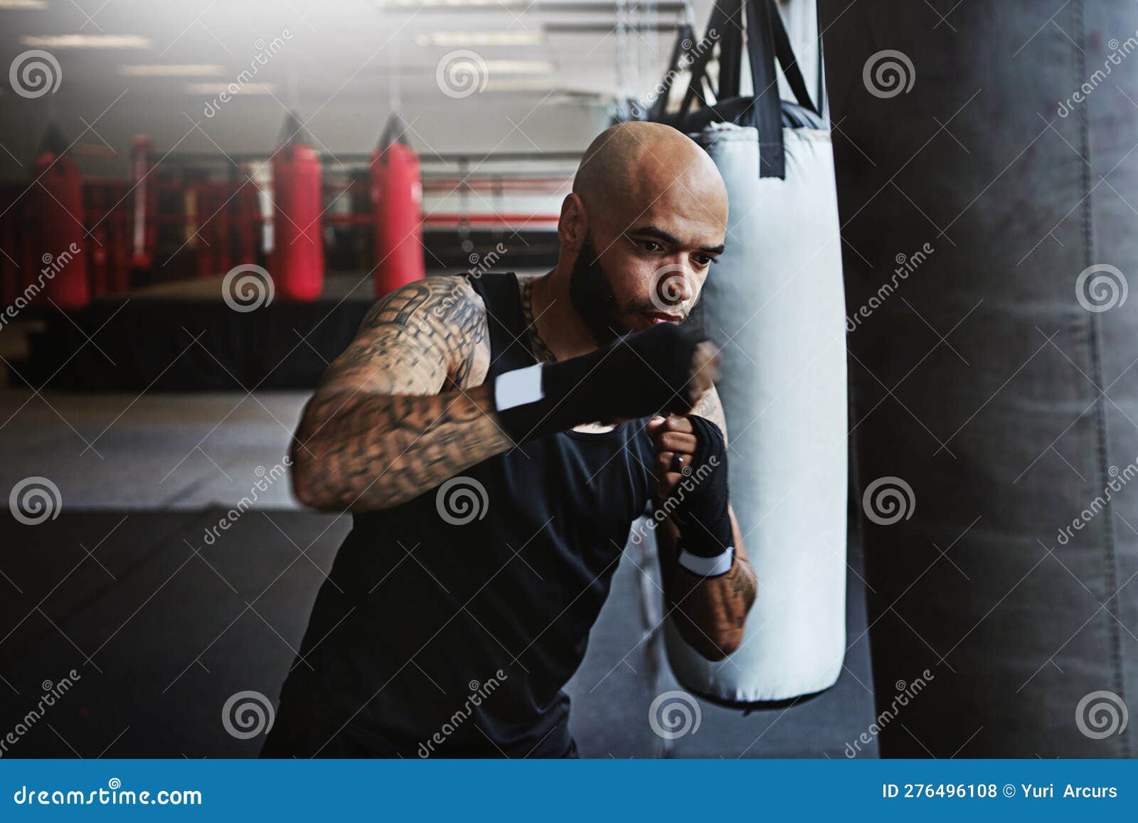 Even the Greatest Was Once a Beginner. a Kickboxer Training in a Gym