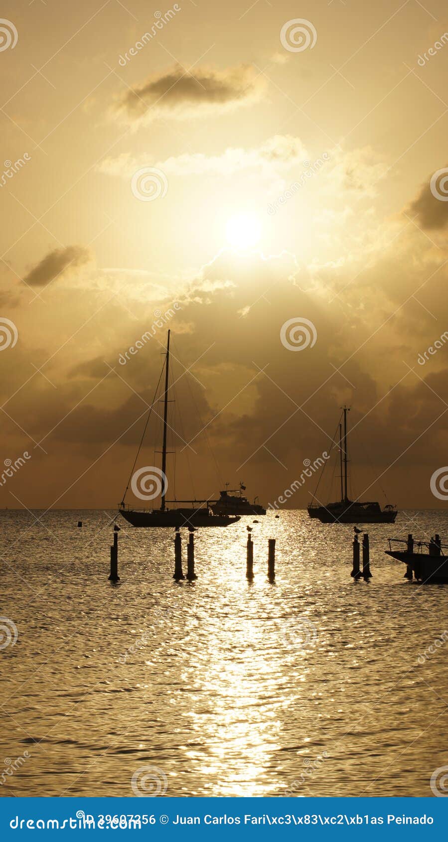 evening in boqueron, puerto rico. carib caribbean.