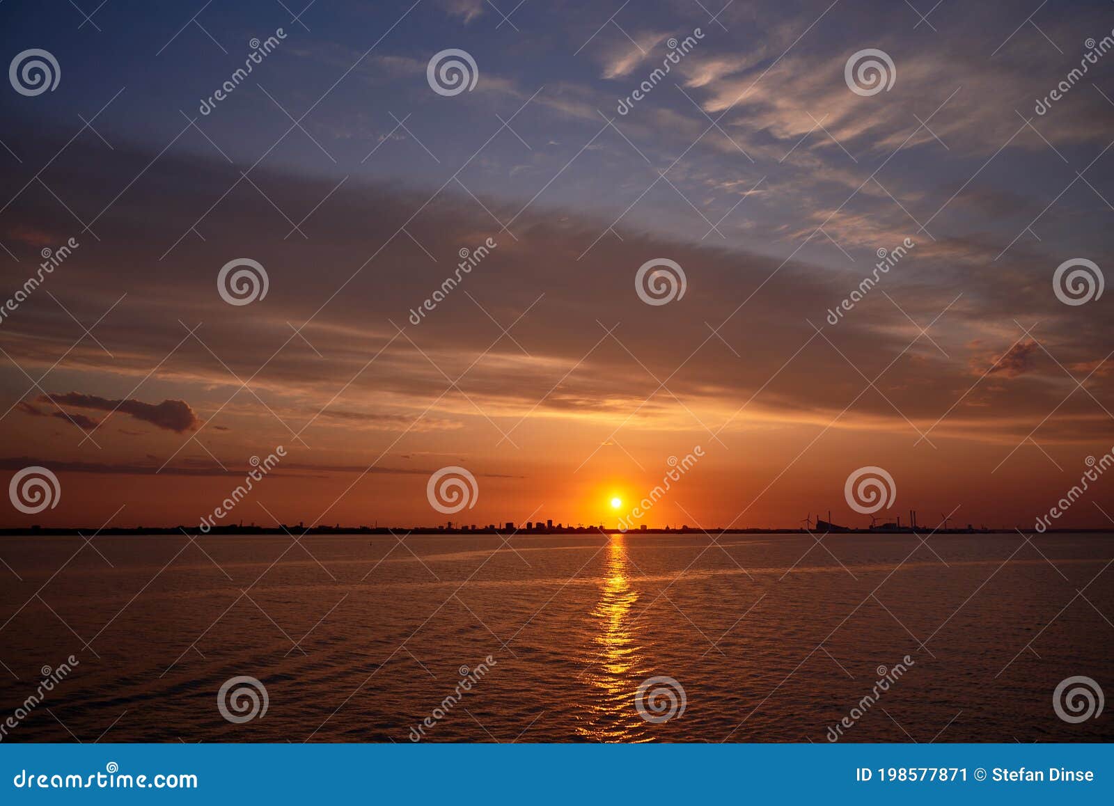 evening city scape of capital of danmark copenhagen