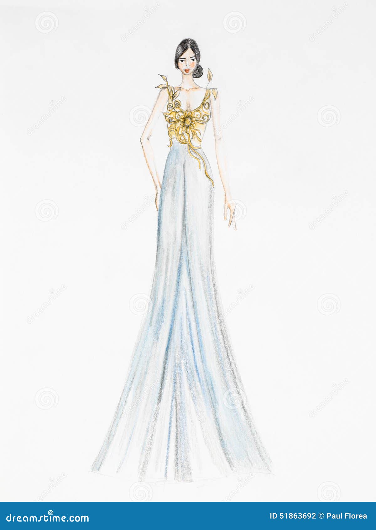 120 Drawing Of Prom Dress Sketches Illustrations RoyaltyFree Vector  Graphics  Clip Art  iStock