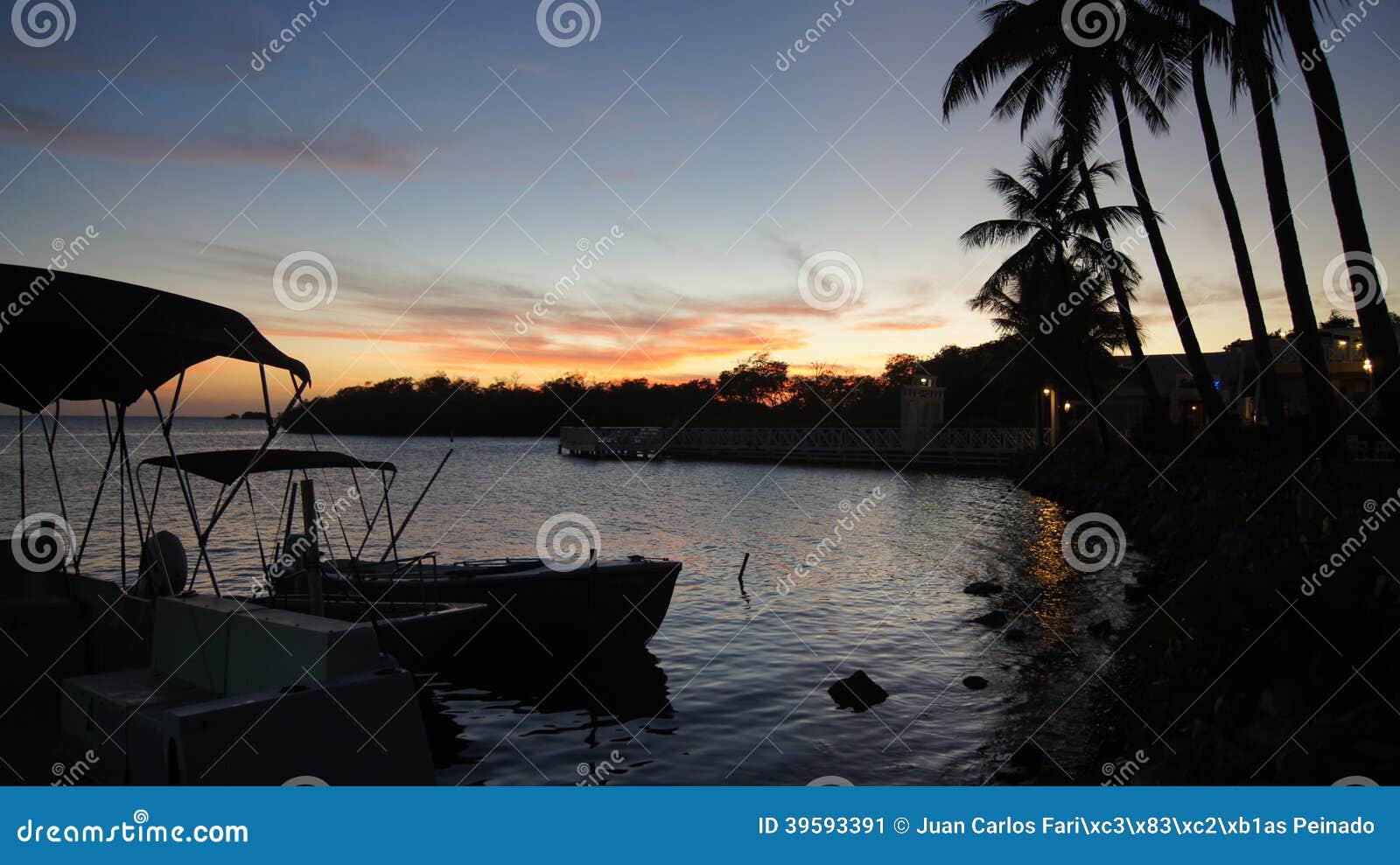 evening in la parguera, puerto rico. caribbean