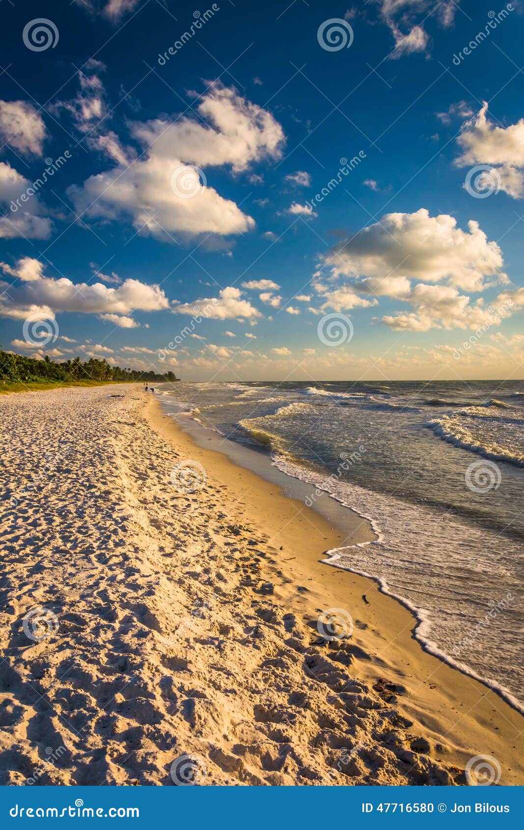 Evening Light at the Beach in Naples, Florida. Stock Photo Image of