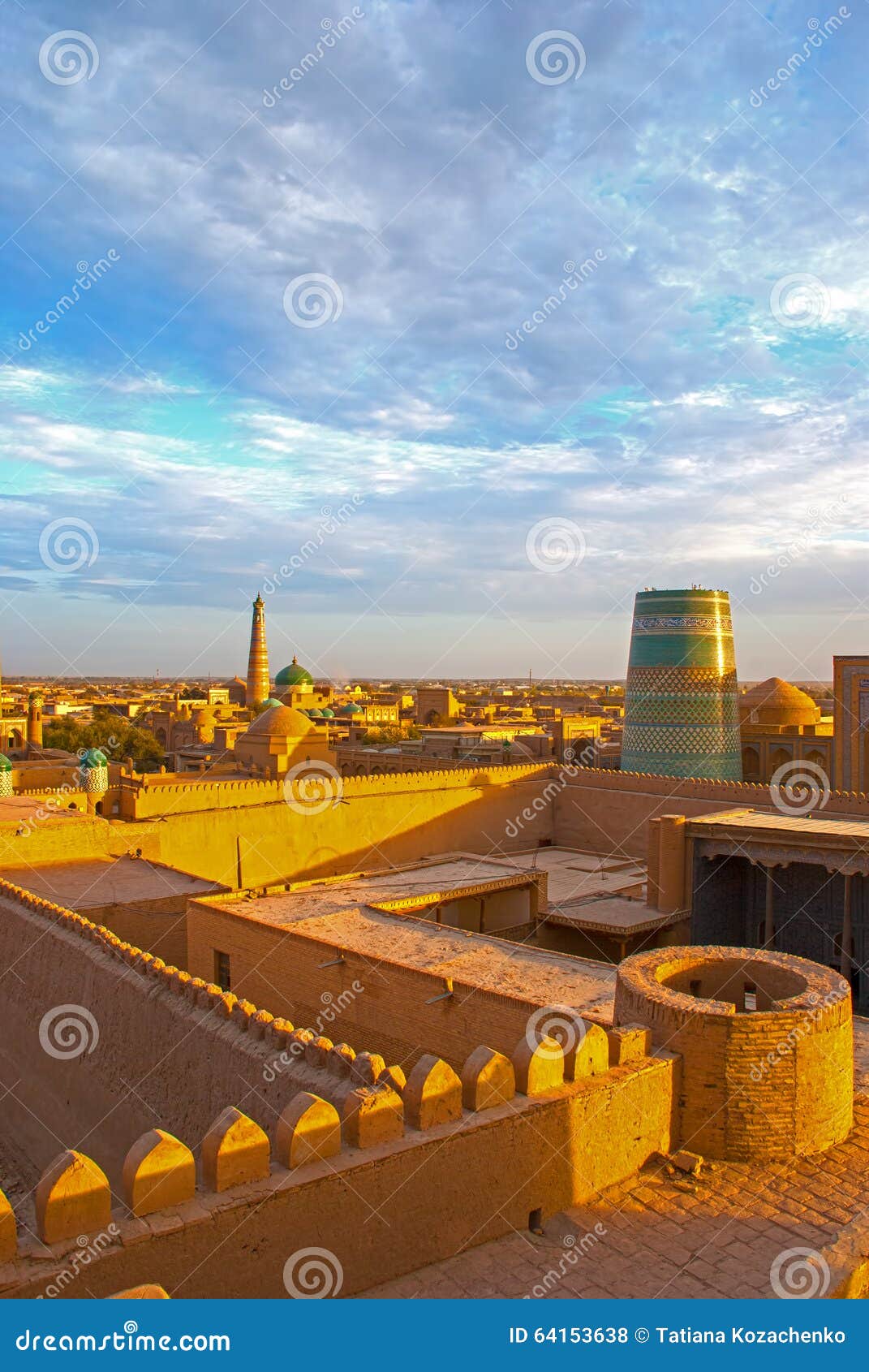 evening panorama of khiva