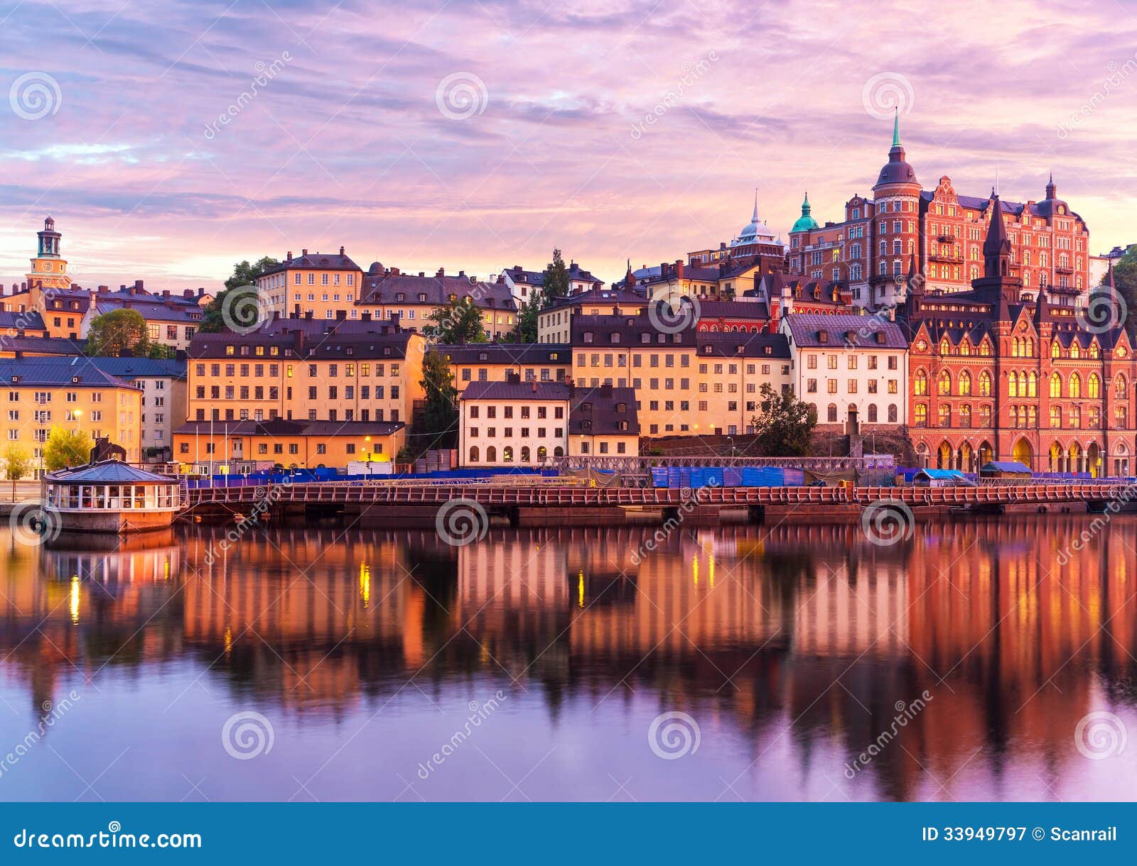 Evening Scenery Of Stockholm Sweden Royalty Free Stock