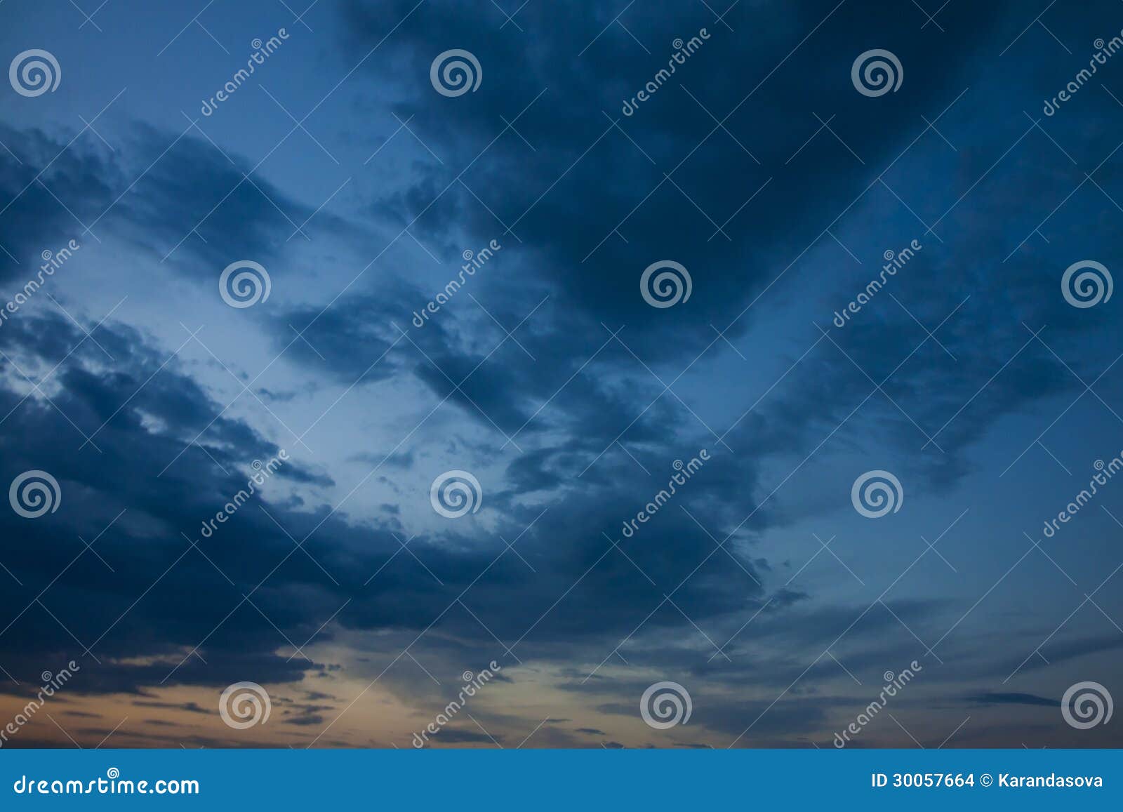 evening sky with clouds