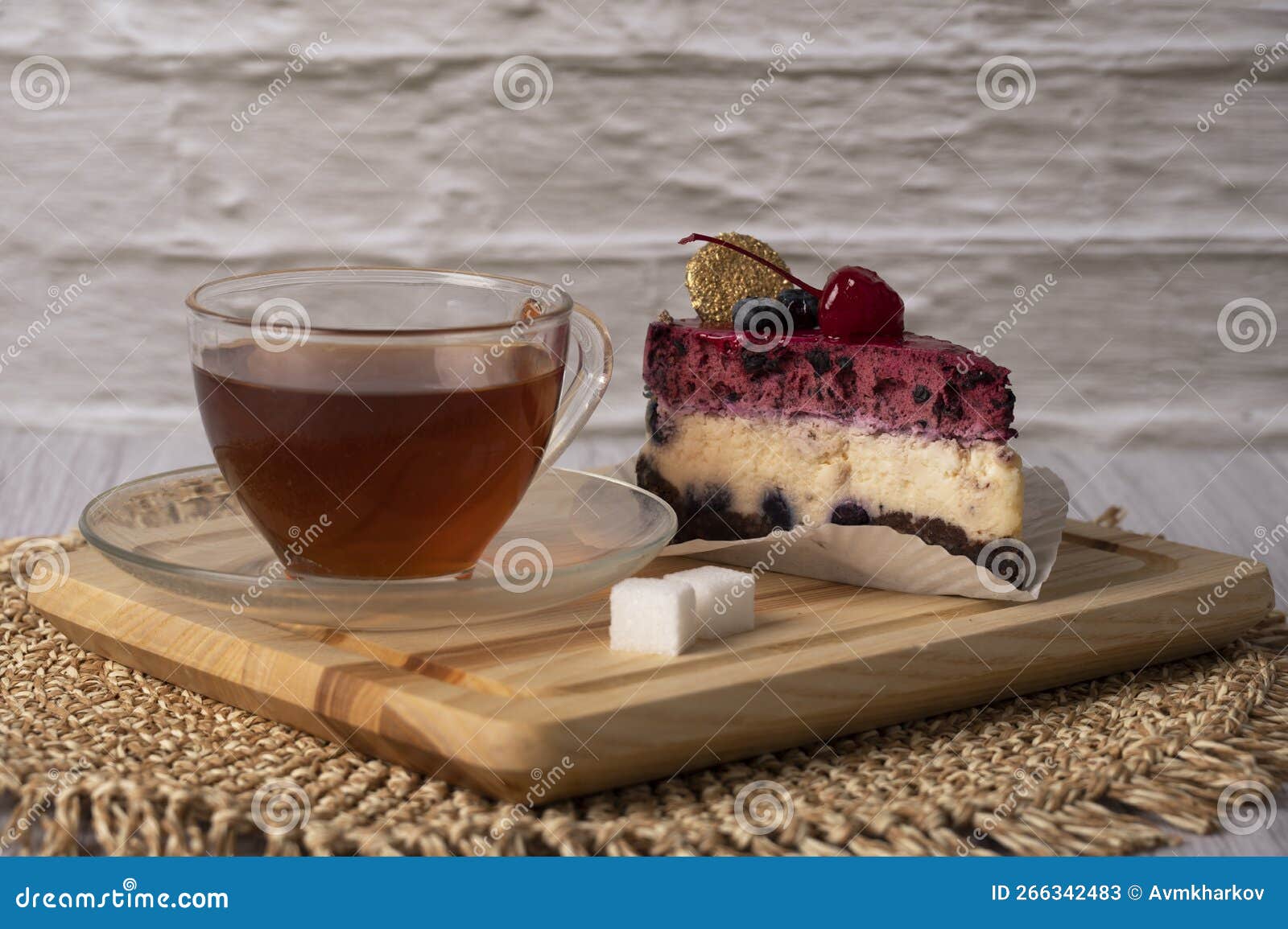 Evening Tea and Cake on the Table Stock Image Image of bakery, cake