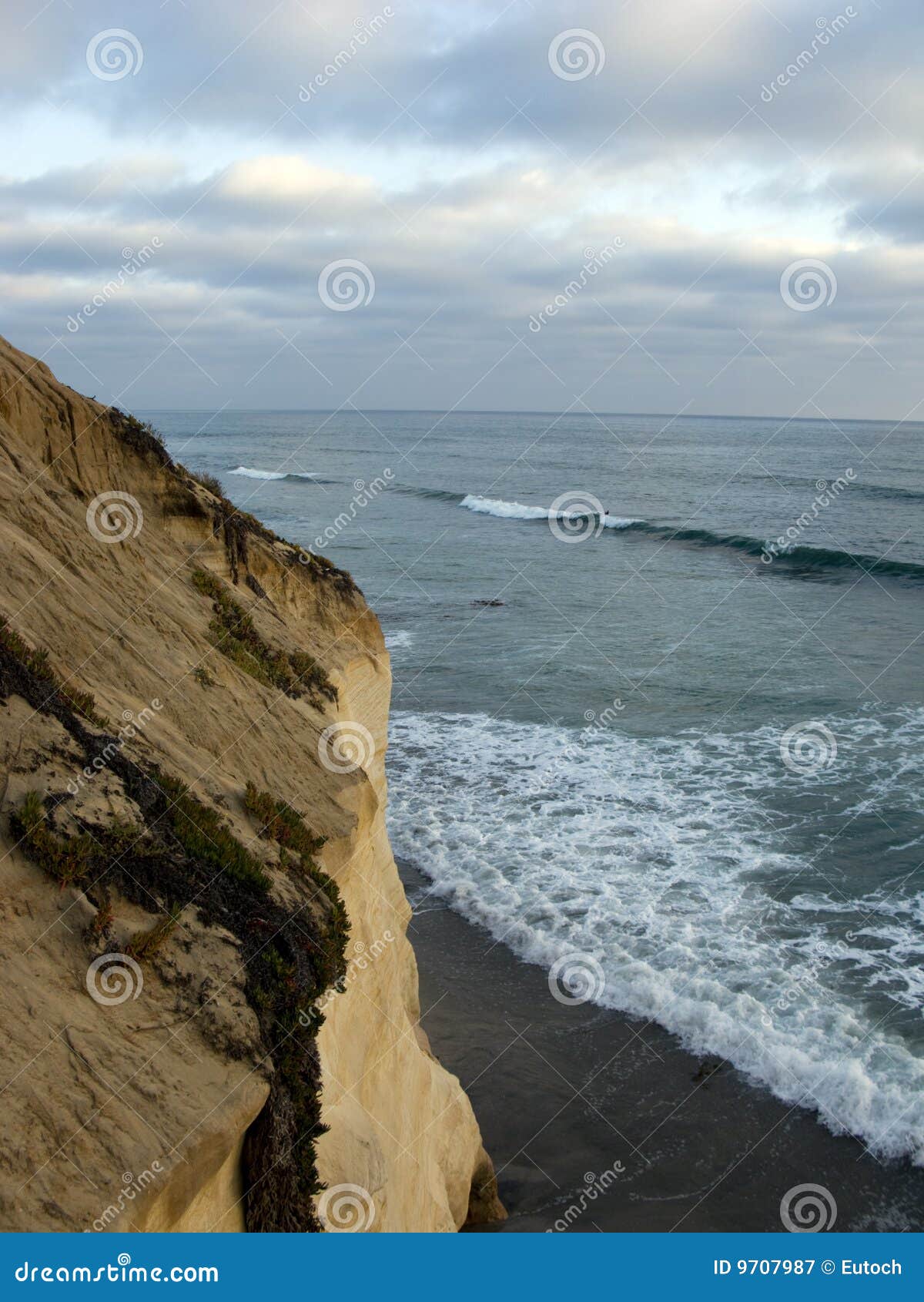 Evening Tide, Del Mar Shores, CA Stock Image Image of night, waves