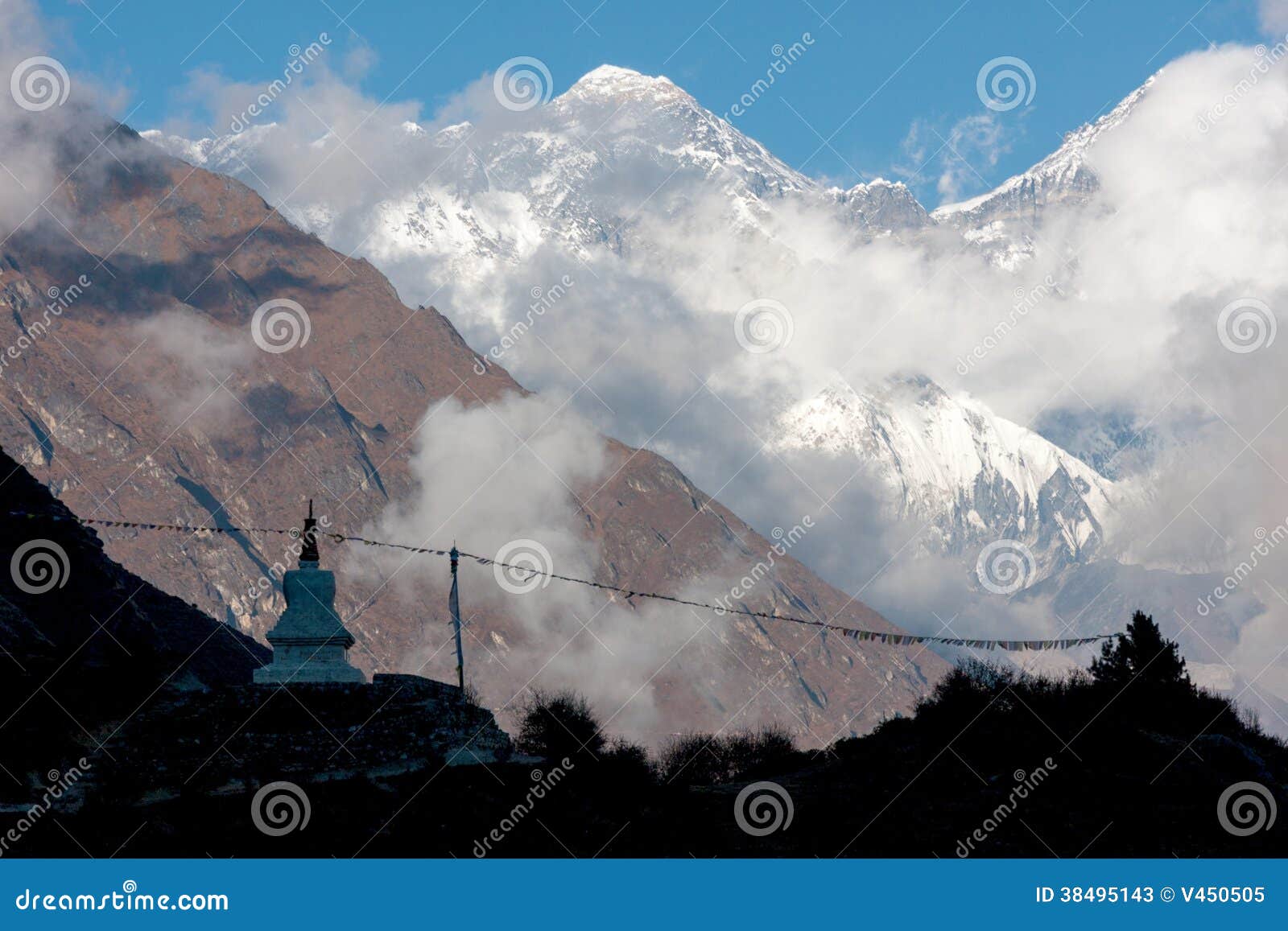 evening view of mt. everest