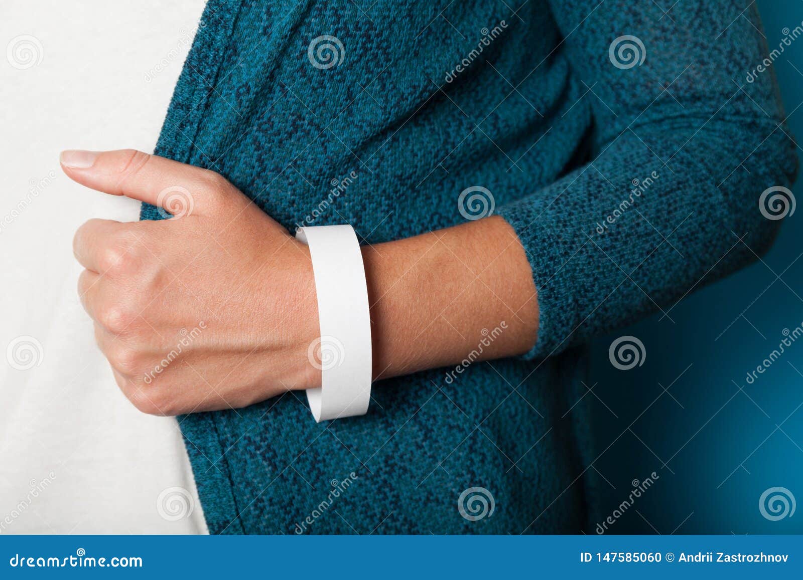 Download Event Bracelet Blank, White Paper Concert Ticket Mockup. Wristband Activity Accessory Stock ...