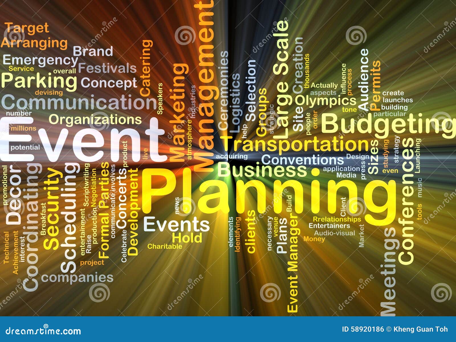 Event Planning Background Concept Glowing Stock Illustration - Illustration  of organizations, arranging: 58920186