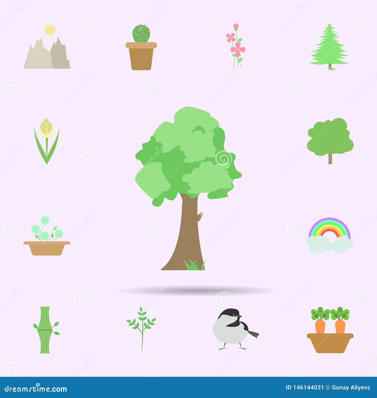 evergreen tree colored icon. universal set of nature for website  and development, app development