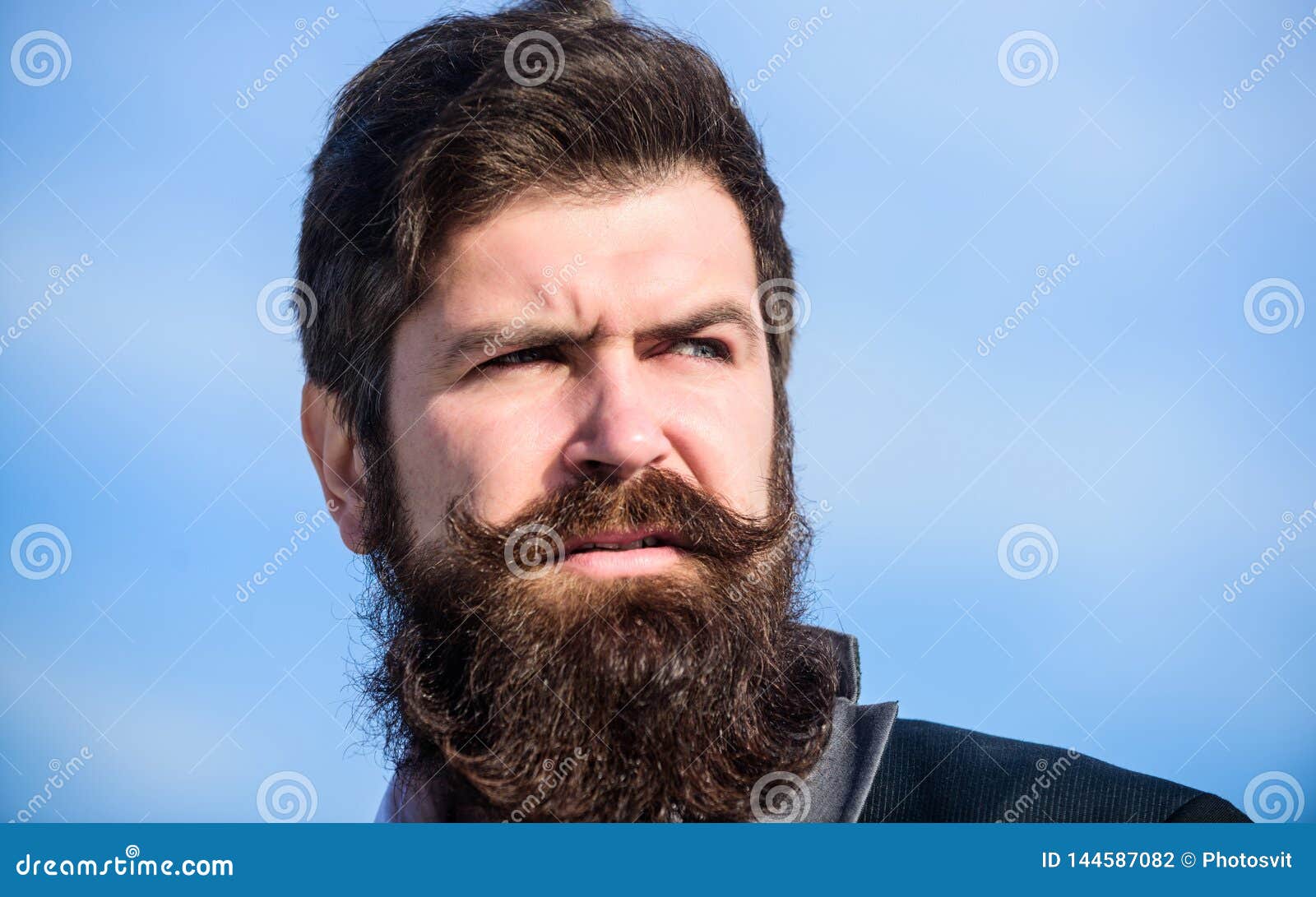 Every Beard Completely Unique. Invest in Stylish Appearance. Grow Thick  Beard Fast Stock Photo - Image of background, masculinity: 144587082