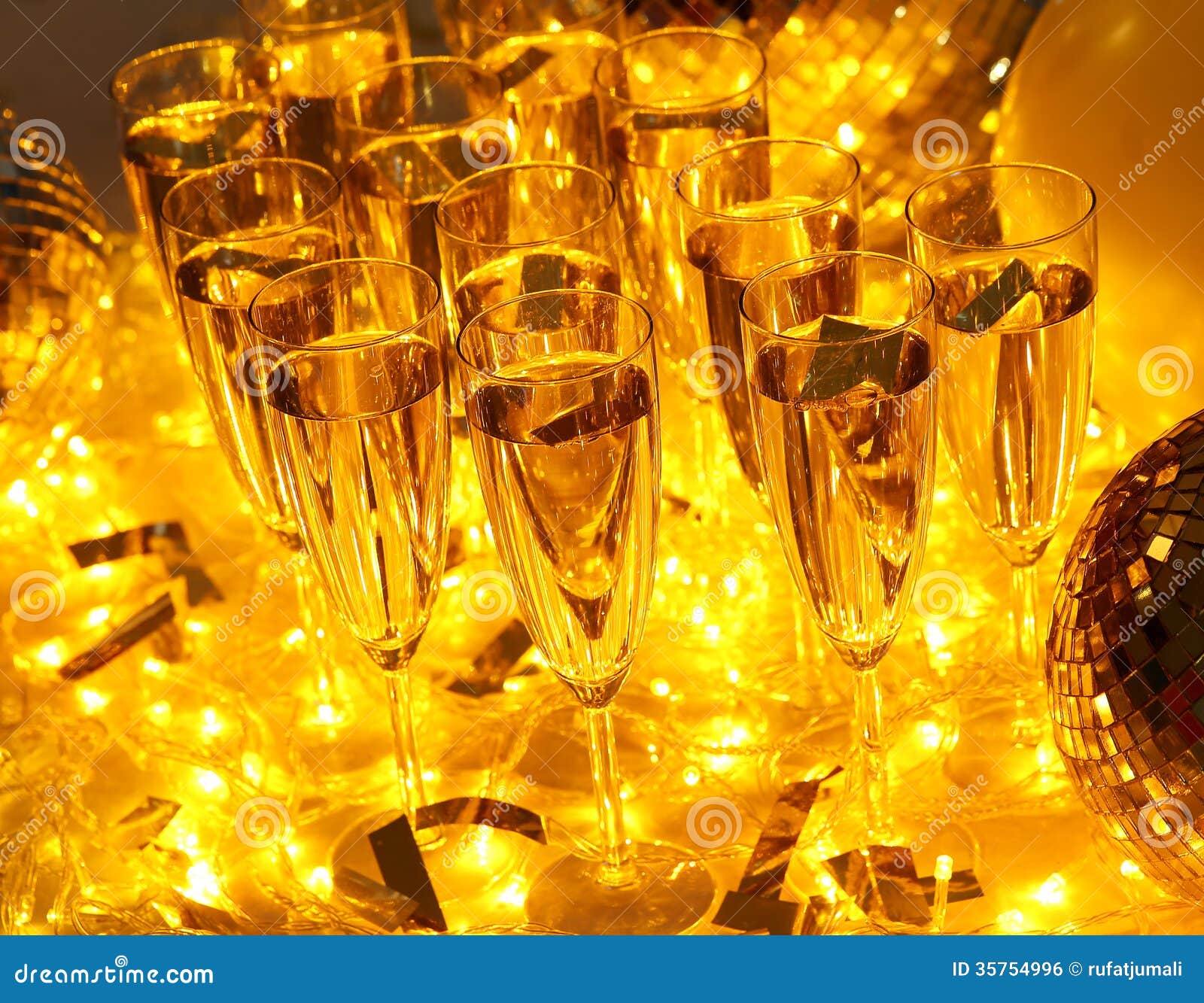 Every Celebration Party Drinks always Include Champagne Stock Photo