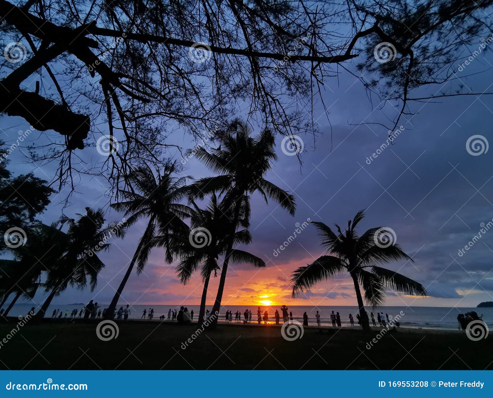 every evening with sunset tanjungaru kota kinabalu sabah