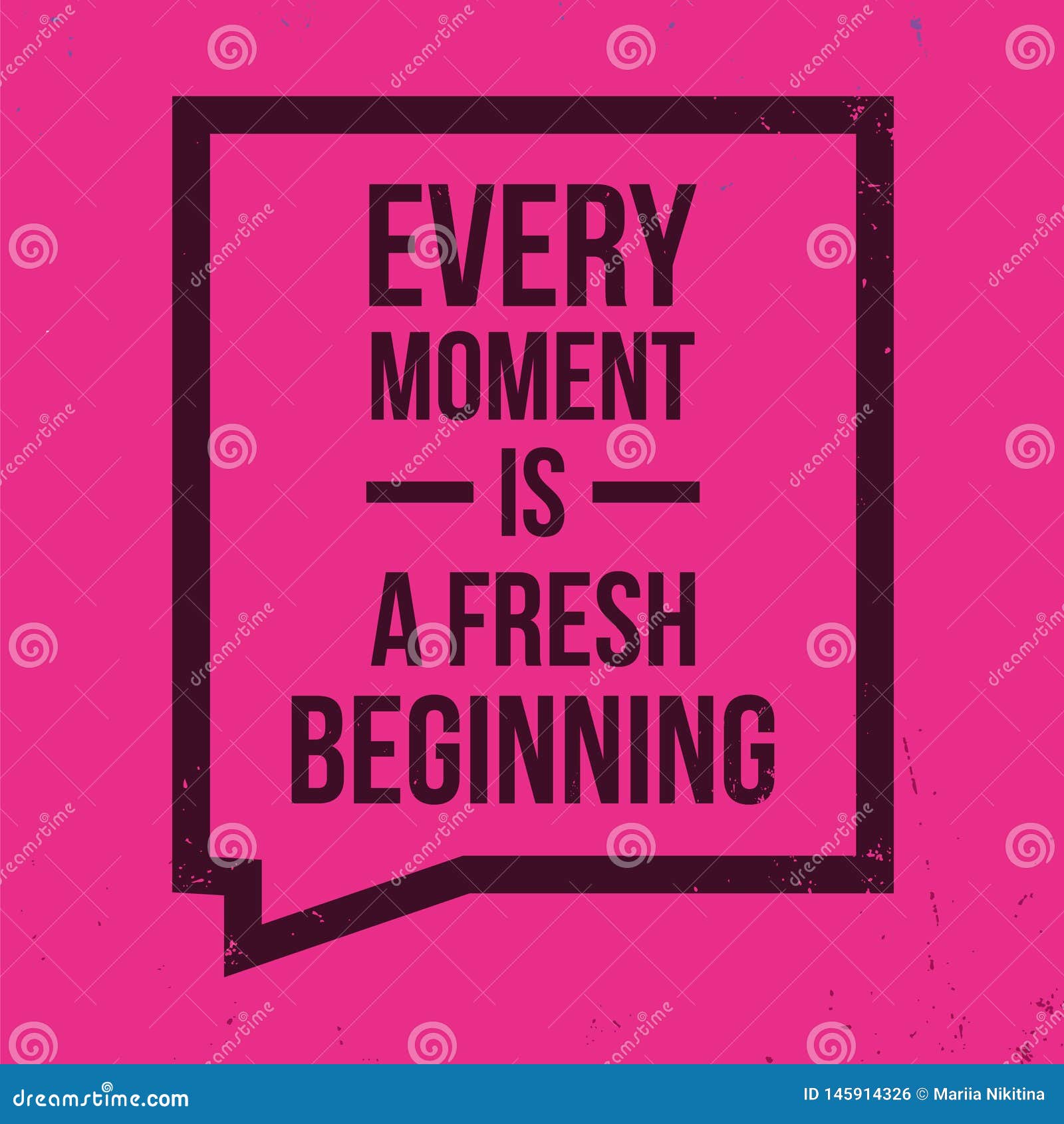 Every Moment is a Fresh Beginning Vector Motivation Quote Poster or