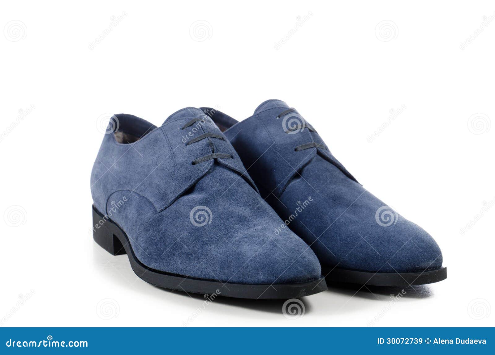 Everyday Pair of Blue Men S Shoes Stock Image Image of white