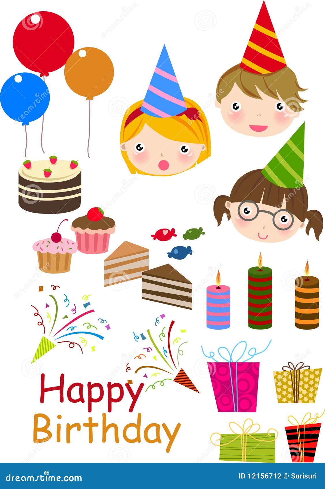 everything-you-need-for-a-birthday-party-stock-vector-illustration-of