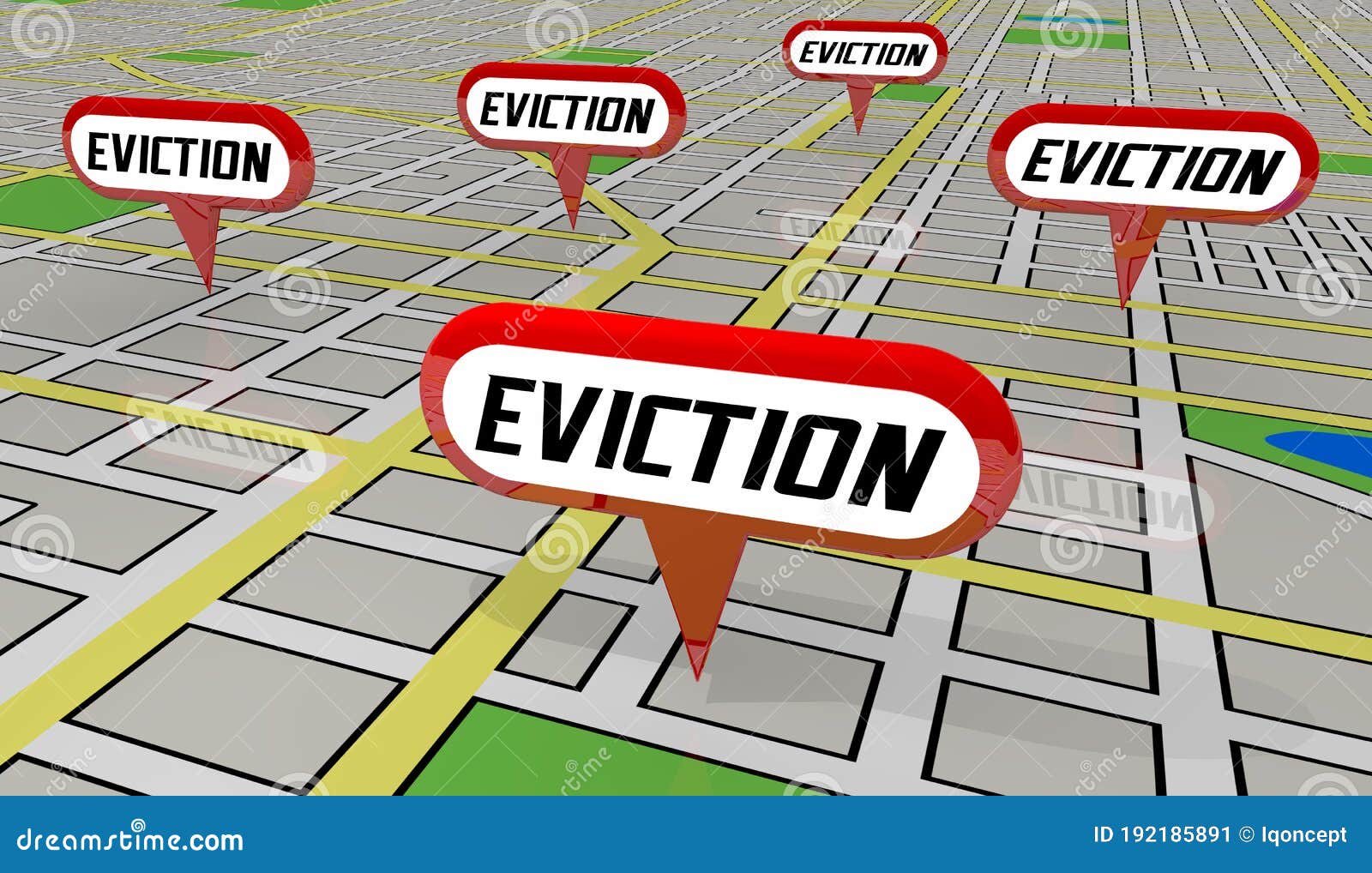 evictions tenants renters evicted removed from homes map pin locations 3d 