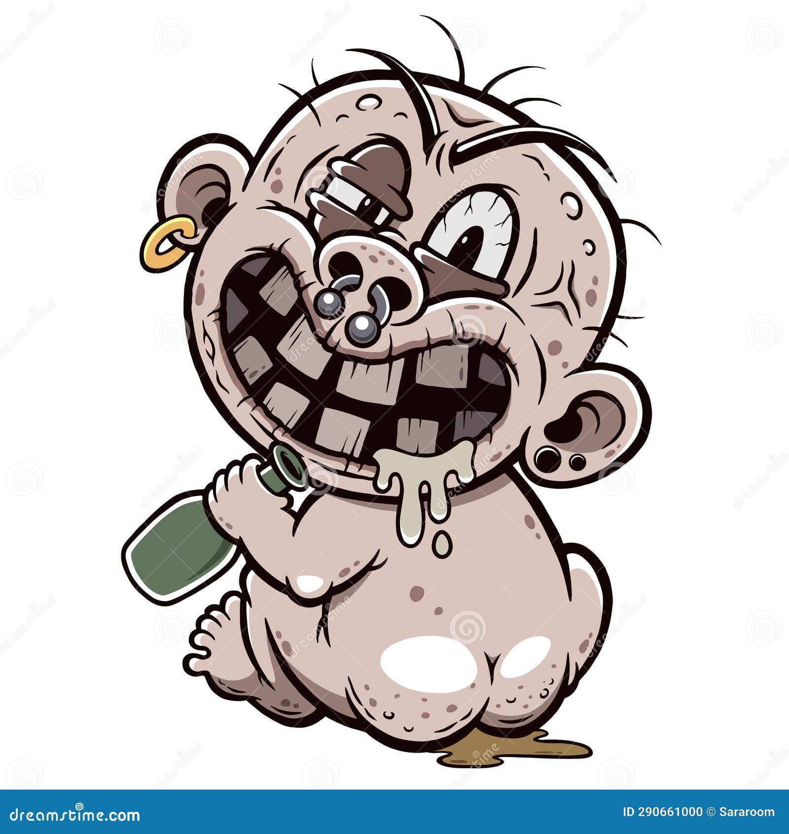 Evil Baby stock illustration. Illustration of head, organ - 290661000