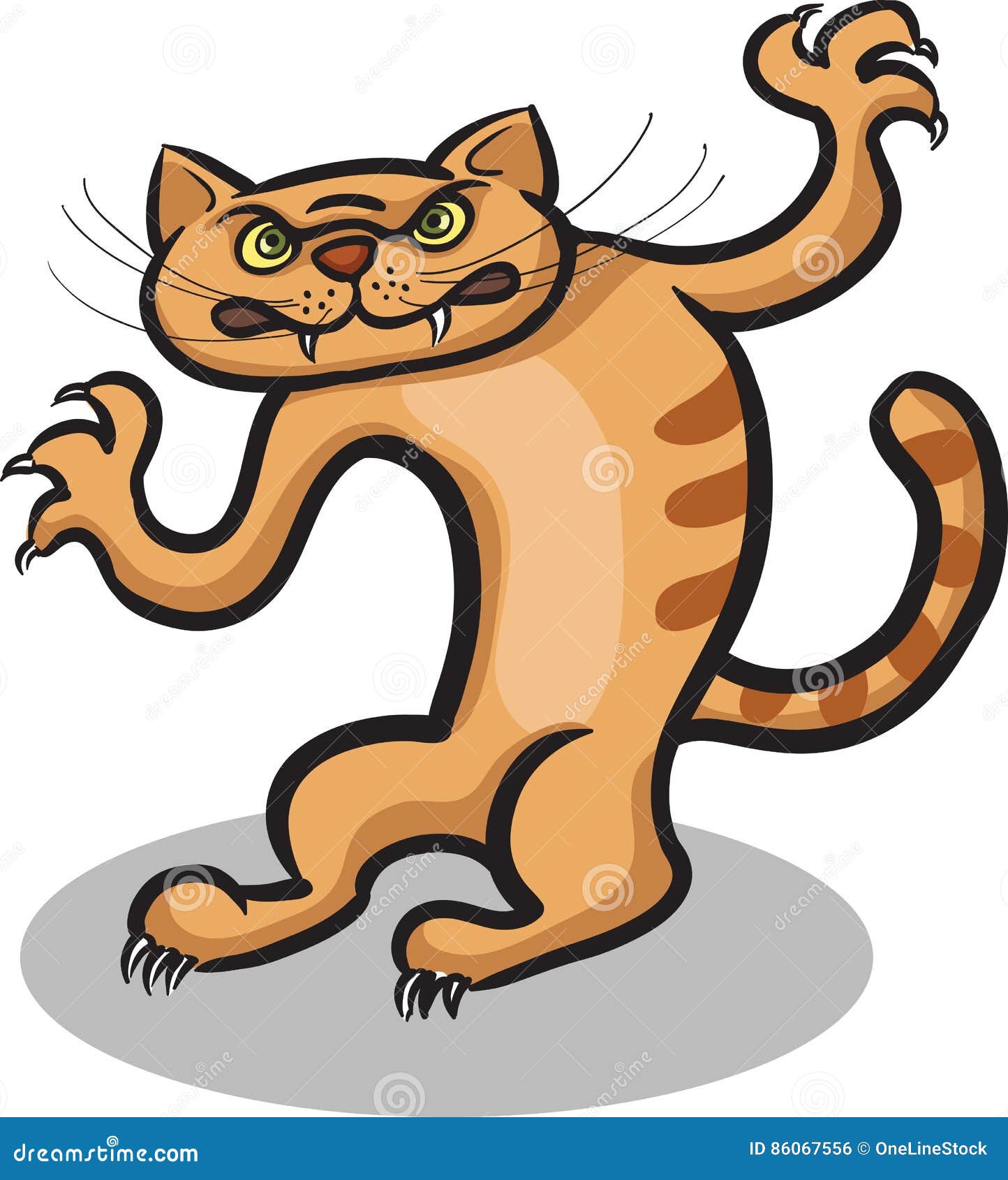 Angry Evil Cat Drawing Vector Stock Vector (Royalty Free