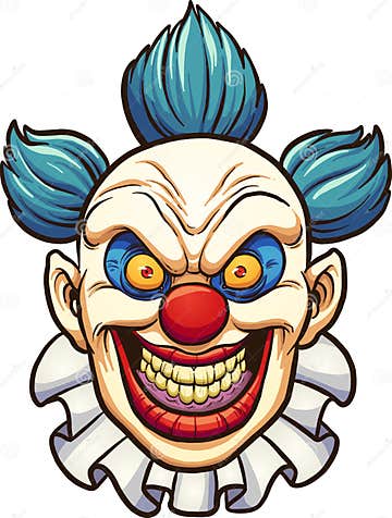 Evil clown stock vector. Illustration of character, isolated - 88211817