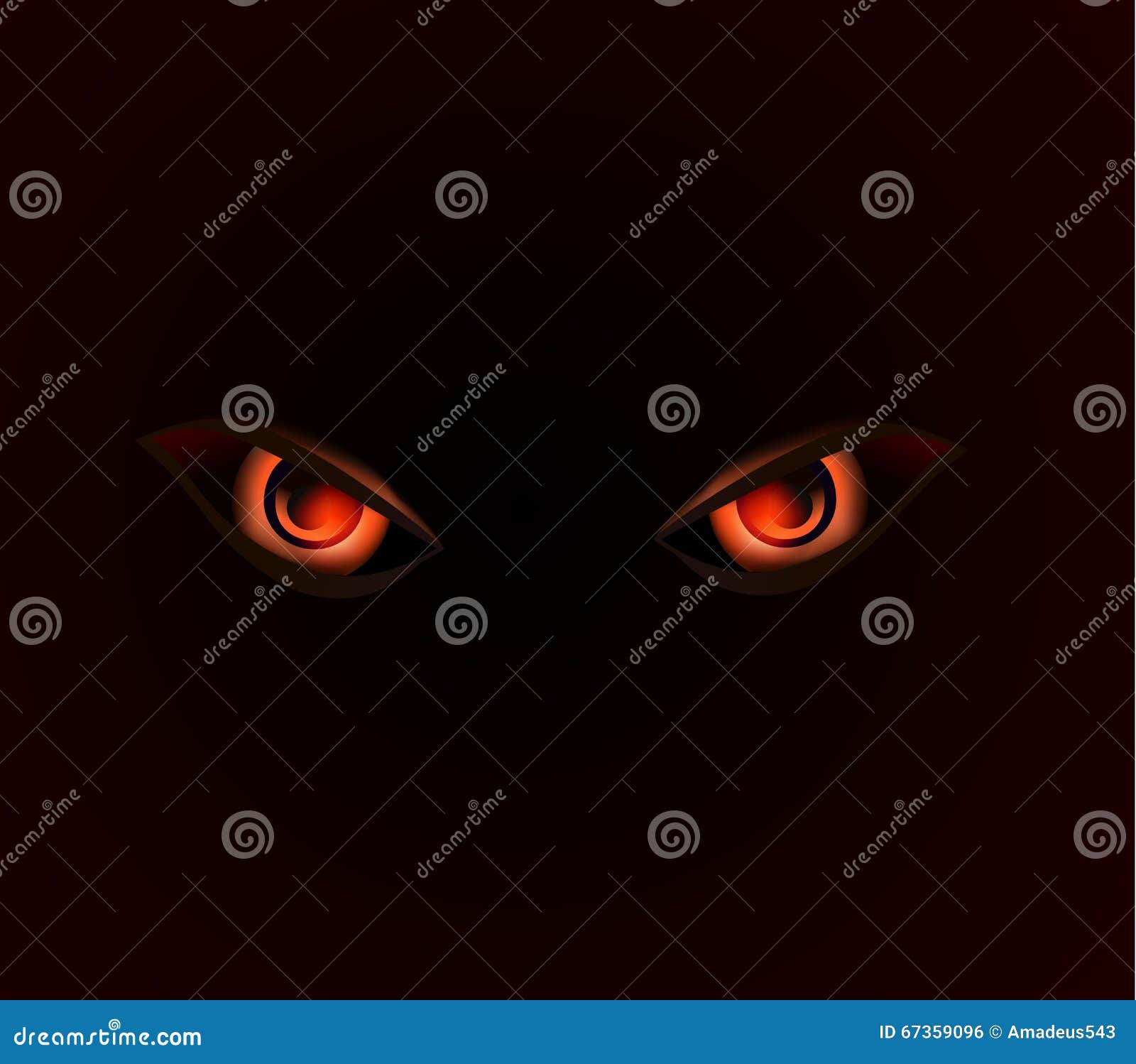 Evil Dangerus Eyes on Black Background Stock Vector Illustration of panther, dark 67359096