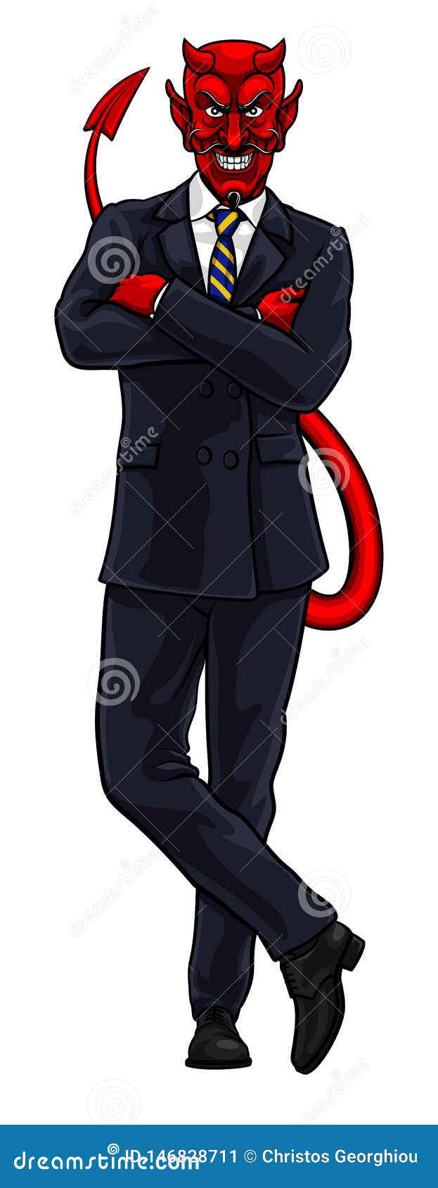 Businessman Evil Devil in Suit Stock Vector - Illustration of halloween,  deal: 146828711