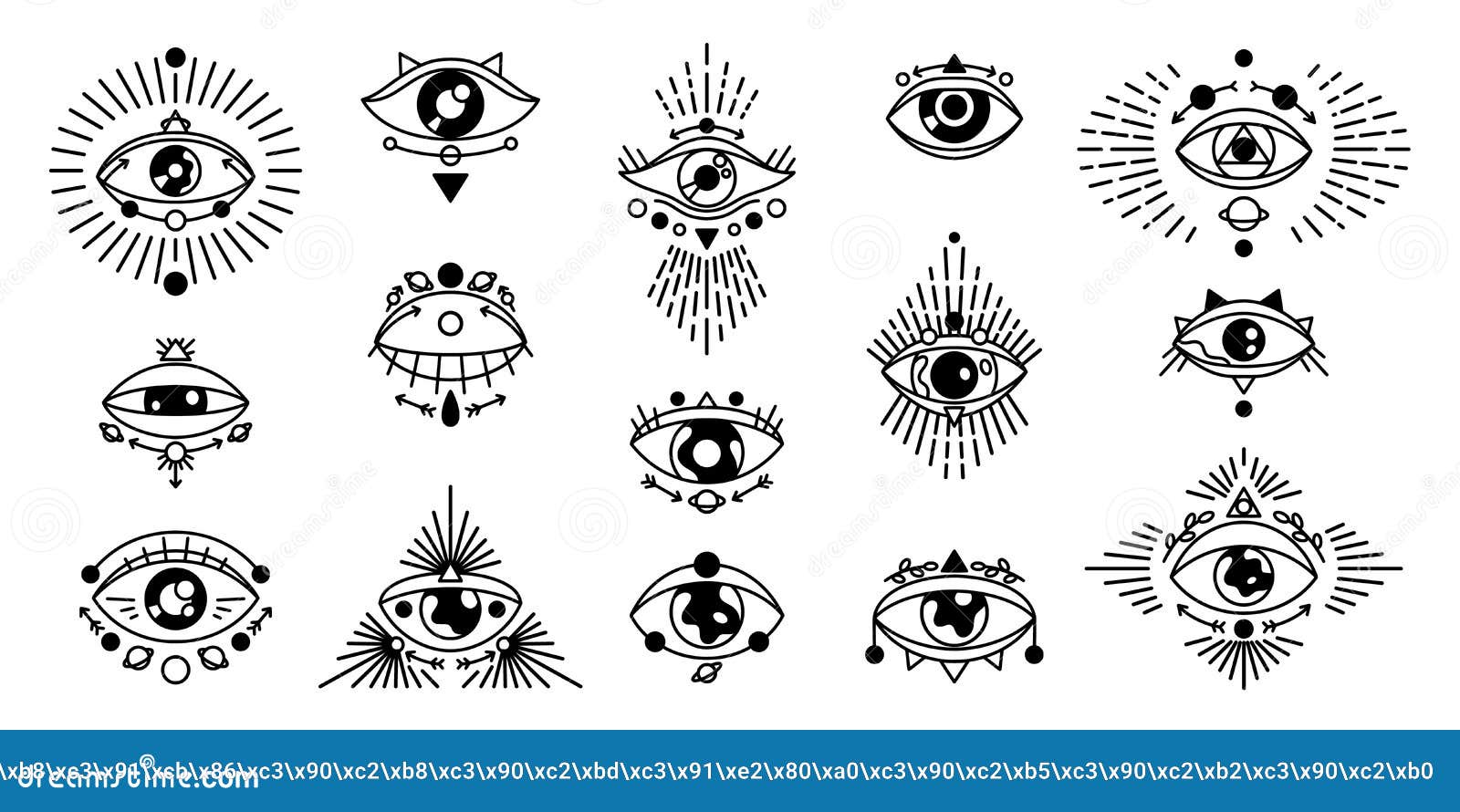 Intricate Evil Eye Tattoo Sketches – IMAGELLA