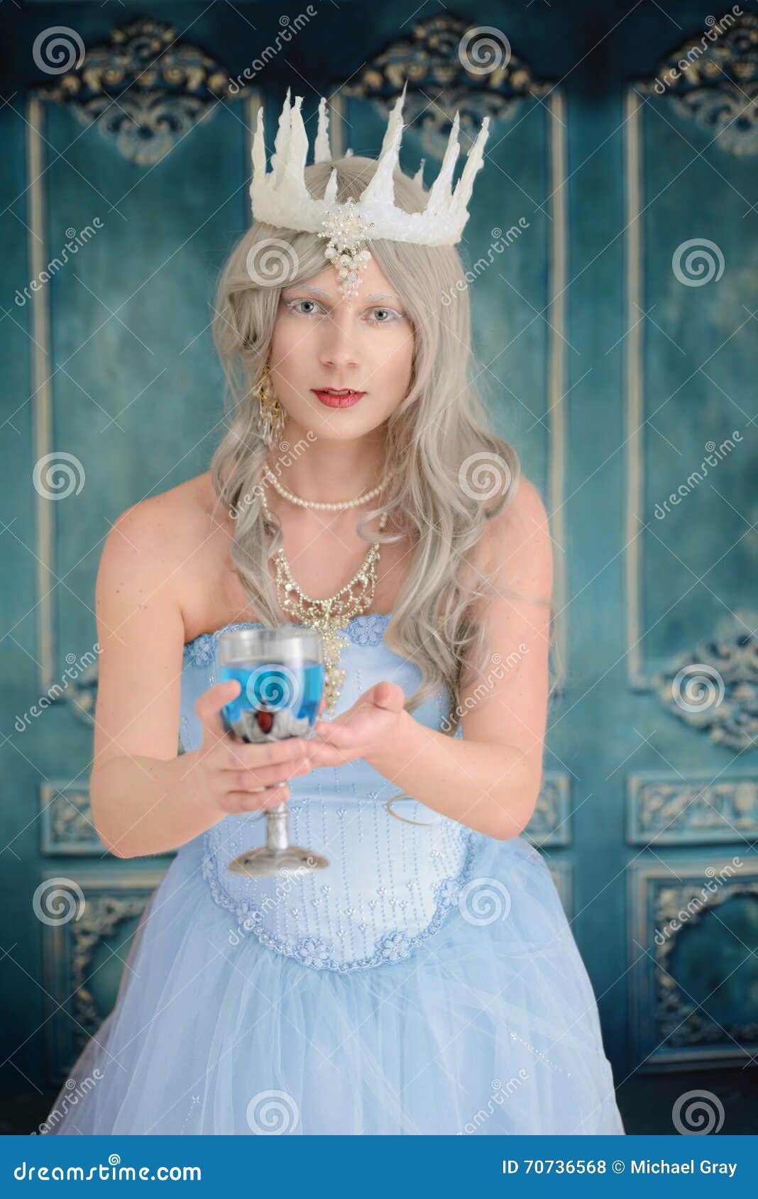 Evil Ice Queen Offering Poison Drink Stock Photo Image of lady, girl
