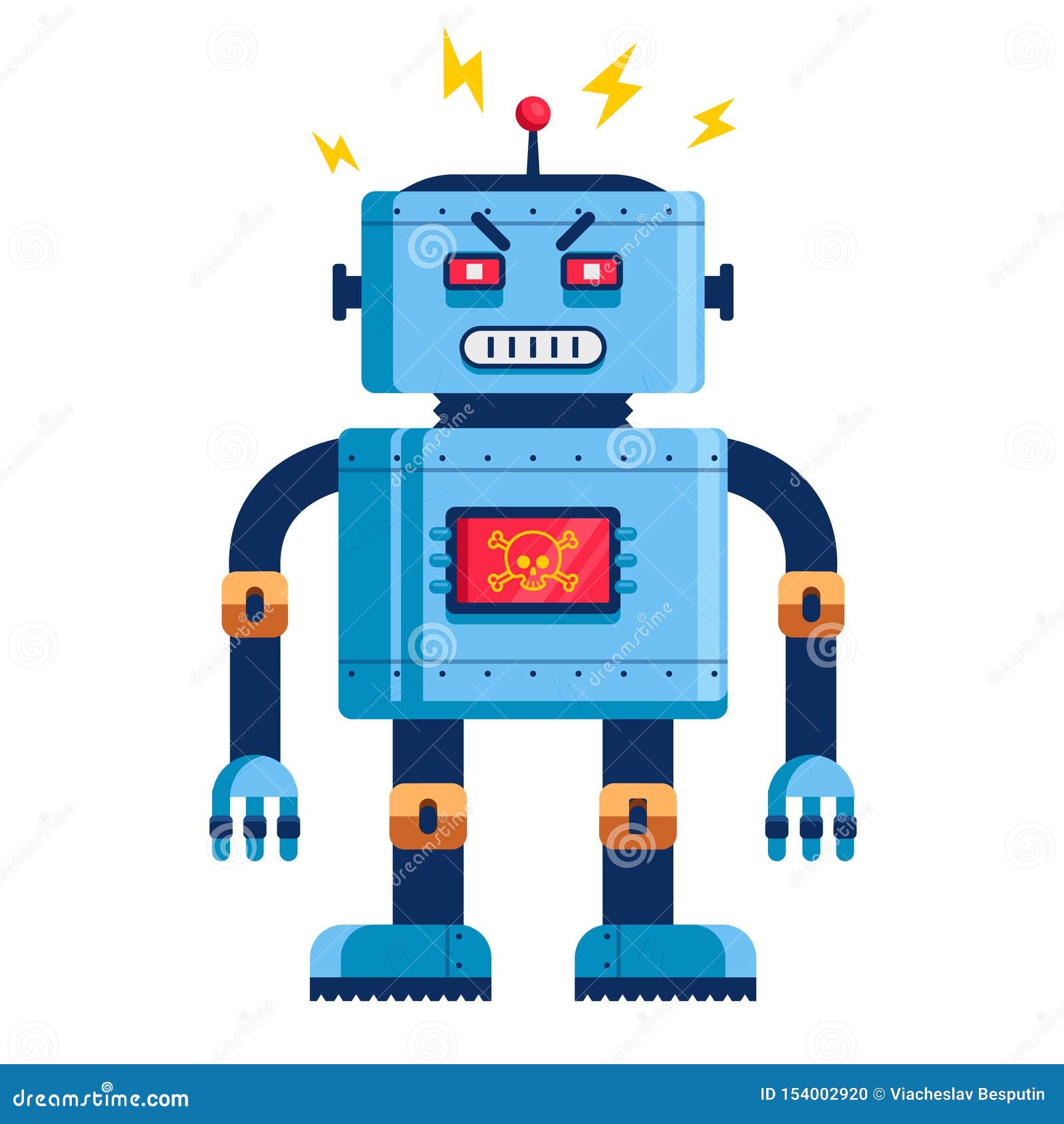 dancing robot clipart evil