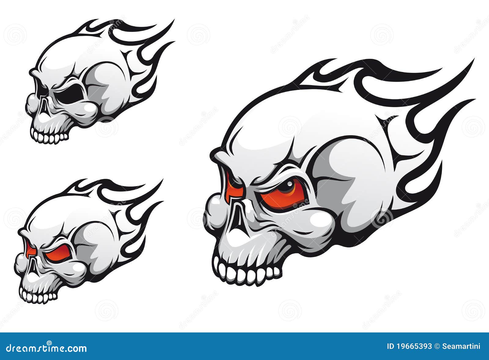 Evil skulls tattoos stock vector. Illustration of death - 19665393 Evil skulls tattoos stock vector. Illustration of death - 19665393