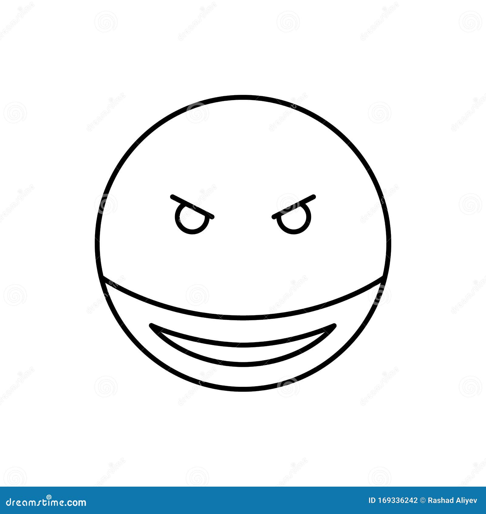 Evil Smile Emotions Icon Simple Line Outline Expression Of Mood Icons For Ui And Ux Website Or Mobile Application Stock Illustration Illustration Of Lantern Expression