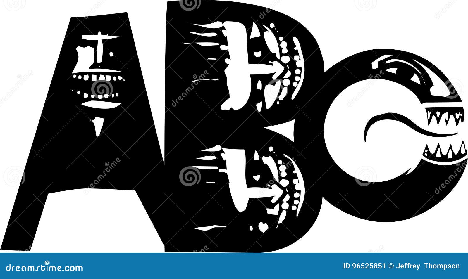 Evil Smiling alphabet stock vector. Illustration of monster 96525851