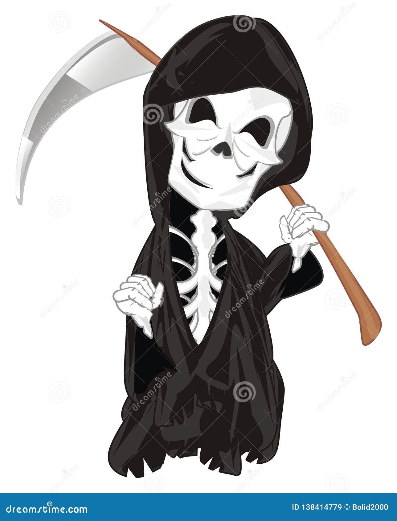 Evil and smiling skeleton stock illustration. Illustration of devil ...