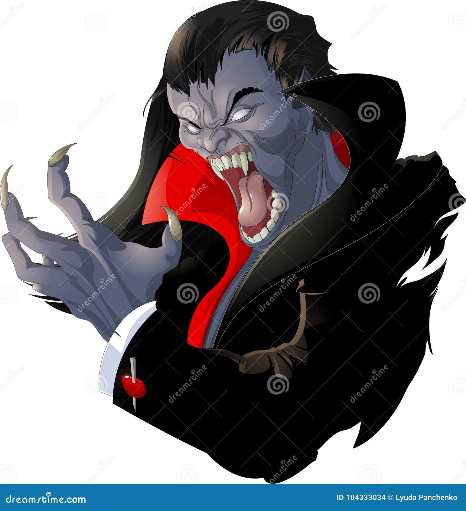 Evil vampire picture stock vector. Illustration of dark - 104333034