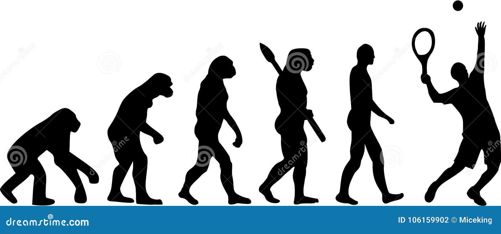 Evolución del tenis ilustración del vector. Ilustración de tenis