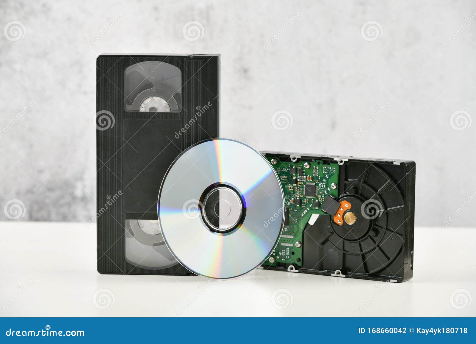 Aflede Beregn Symphony The Evolution of the Film. Change of Media. Video Cassette, Disk, Hard Drive.  Close-up. Place To Write Stock Photo - Image of disc, backup: 168660042