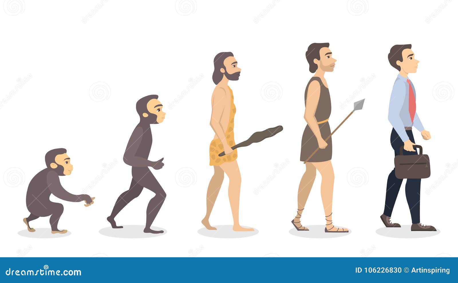 Evolution of man. stock vector. Illustration of businessman - 106226830