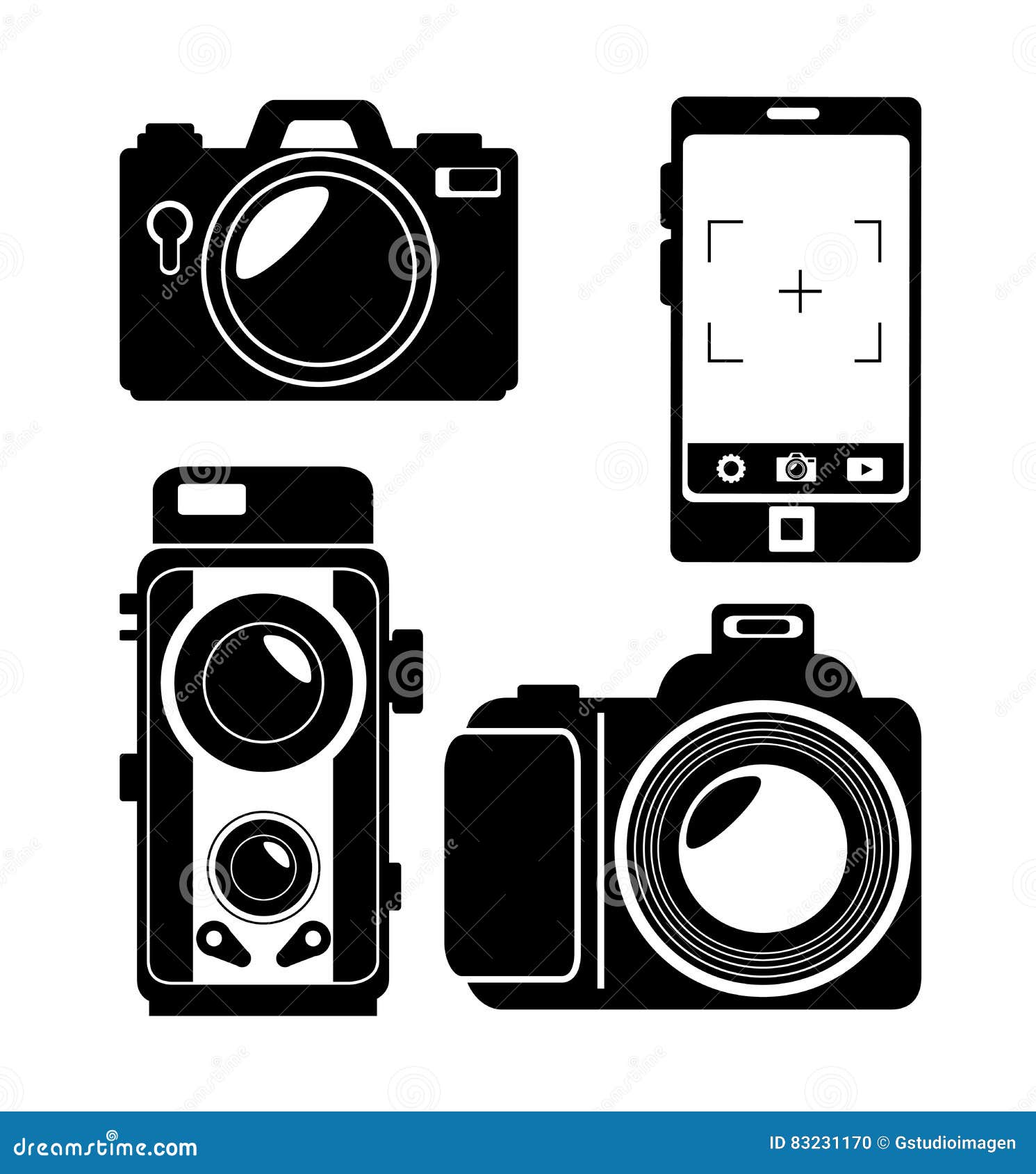 Evolution Photographic Camera Design Graphic Stock Illustration ...