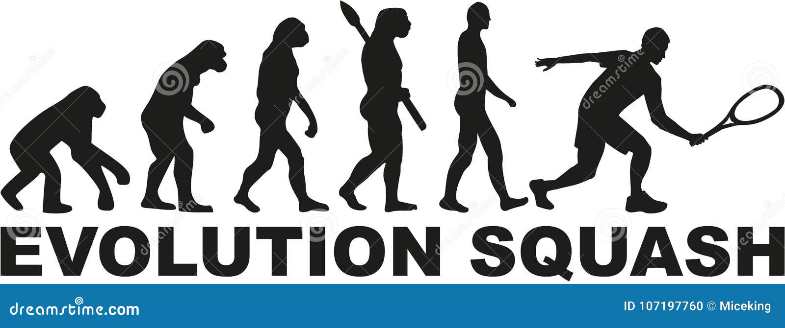 Evolution Squash tennis stock vector. Illustration of sport 107197760