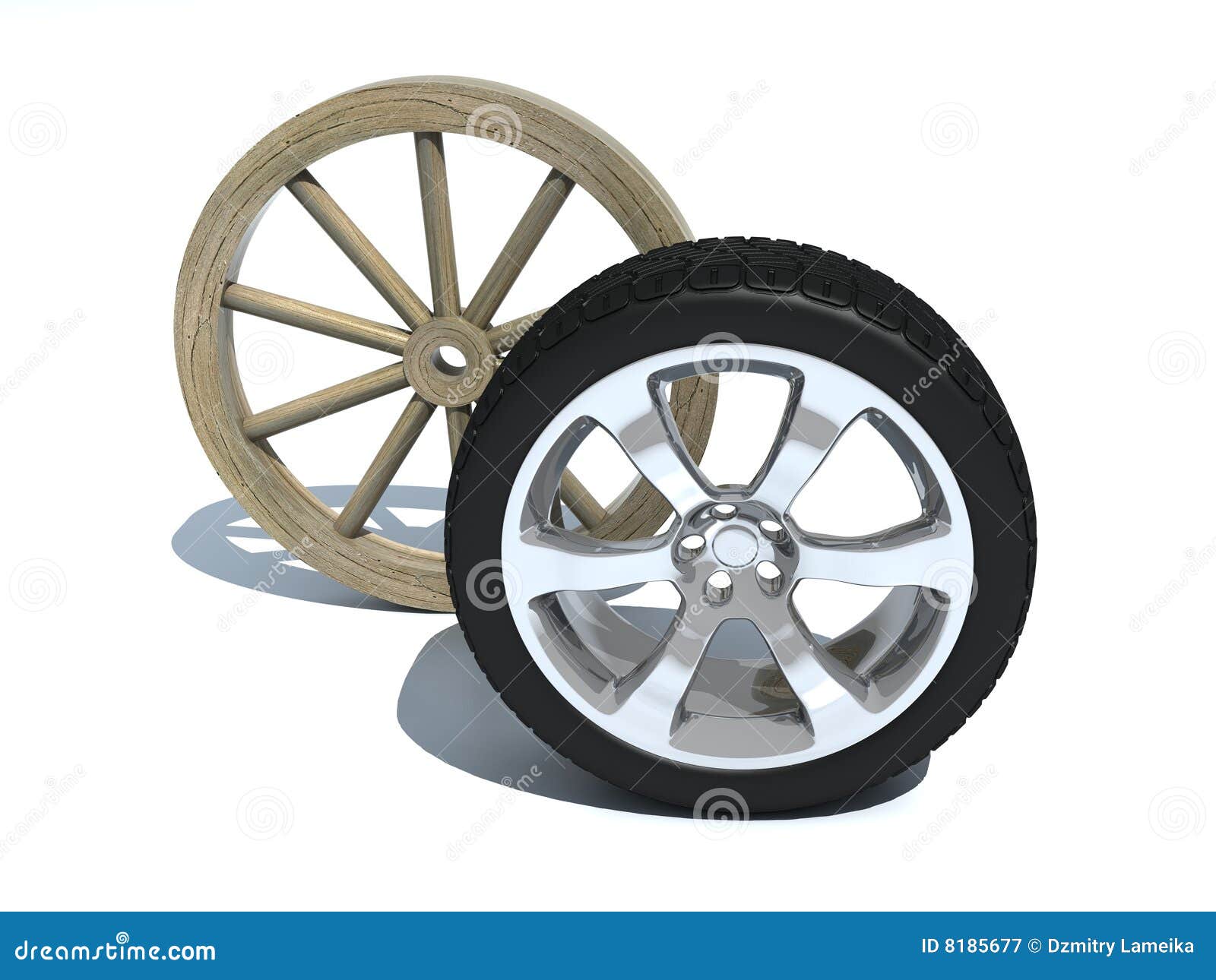 Evolution of wheel stock illustration. Illustration of idea 8185677